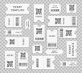 Set of realistic tickets. Royalty Free Stock Photo