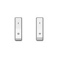 Set of realistic toggle switches in on and off positions, vector illustration Royalty Free Stock Photo