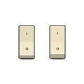 Set of realistic toggle switches in on and off positions, vector illustration Royalty Free Stock Photo