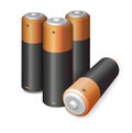 Set of realistic vector batteries, vector 3D illustration for your design