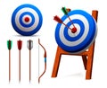 Realistic Targets Archery Set Royalty Free Stock Photo