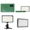 Set of rechargeable lamps for video shooting. Portable Rechargeable RGB LED panel for illumination isolated on a white background