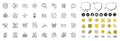 Set of Recovery data, Inclusion and Column diagram line icons for web app. Pictogram icon Vector
