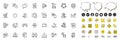 Set of Recovery data, Quick tips and Feather signature line icons for web app. Pictogram icon Vector