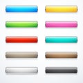Set of rectangle buttons. Vector illustration Royalty Free Stock Photo
