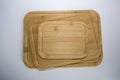Set of Rectangular Bamboo Cutting Boards Royalty Free Stock Photo