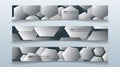 set rectangular banner background. modern abstract vector design Royalty Free Stock Photo
