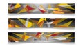 set rectangular banner background. modern abstract vector design Royalty Free Stock Photo