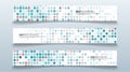 set rectangular banner background. modern abstract vector design Royalty Free Stock Photo
