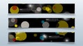 set rectangular banner background. modern abstract vector design Royalty Free Stock Photo