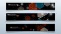 set rectangular banner background. modern abstract vector design Royalty Free Stock Photo