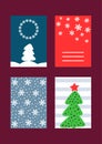 Set of rectangular vertical templates for design of New Year`s cards, flyers, backgrounds, covers, posters, banners, prints. Royalty Free Stock Photo