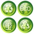 Set of recycle buttons Royalty Free Stock Photo