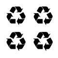 Set of recycle environment icon,Eco nature waste isolated on white background, garbage ecology system Royalty Free Stock Photo