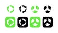 Set recycle icons. Biodegradable products Royalty Free Stock Photo