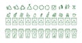 Set of recycle icons and trash containers. Recycling symbols