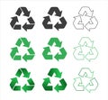 Set recycle icons. Vector icon Royalty Free Stock Photo