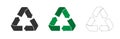 Set of recycling icons. Triangle Recycling Sign Symbol