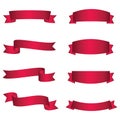 Set of red arch  banner icon Royalty Free Stock Photo