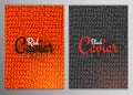 Set of Red and Black Caviar banners. Delicious seafood backgrounds. Caviar vector illustration. Natural and healthy