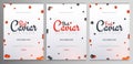 Set of Red and Black Caviar banners. Delicious seafood backgrounds. Caviar vector illustration. Natural and healthy
