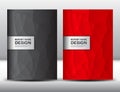 Set Red and black Cover template,annual report, brochure fl yer,presentation templates,book cover,business fl yer, polygon