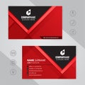 Set of red and black Modern Corporate Business Card Design Templates