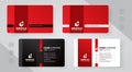 Set of red and black Modern Corporate Business Card Design Templates