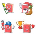 Set of red book character with beer gift plumber winner