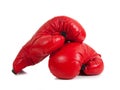 Set of Red Boxing Gloves Royalty Free Stock Photo