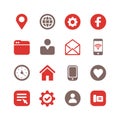 Collection of essential user interface web and app icons Royalty Free Stock Photo