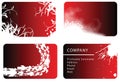 Set of red business cards Royalty Free Stock Photo