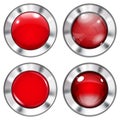 Set of red buttons Royalty Free Stock Photo