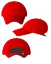 Set of red caps