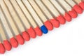 Set of red matches close up on white background Royalty Free Stock Photo