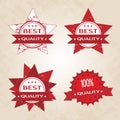 Set of red retro style badges Royalty Free Stock Photo