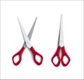 Set of red scissors isolated Royalty Free Stock Photo