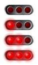 Set of red start lights Royalty Free Stock Photo