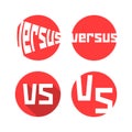 Set of red versus icon