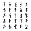 Set of reggae musicians , Human pictogram Icons