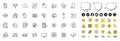 Set of Reject, Presentation and Send mail line icons for web app. Pictogram icon Vector