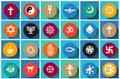 Set of religion icons vector Royalty Free Stock Photo