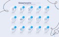 Set of Report, Car parking and Card line icons for web app. Pictogram icon. Vector