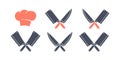 Set of restaurant knives icons Royalty Free Stock Photo