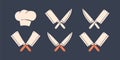 Set of restaurant knives icons Royalty Free Stock Photo