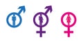 Set of restroom icons including gender neutral icon