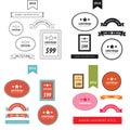 Set of retro bakery labels 4 style Royalty Free Stock Photo