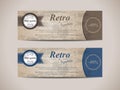 Set of retro banners