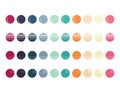 Set of retro color round web buttons, circle shapes Royalty Free Stock Photo