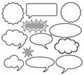 Set of Retro Comic Chat Bubbles - Collection of Vector Illustration Royalty Free Stock Photo